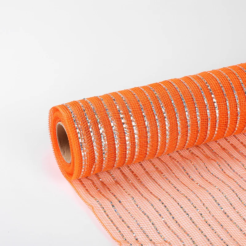 New Arrival Design Plastic Material Colorful Party Flower Deco Mesh 10 inch deco mesh