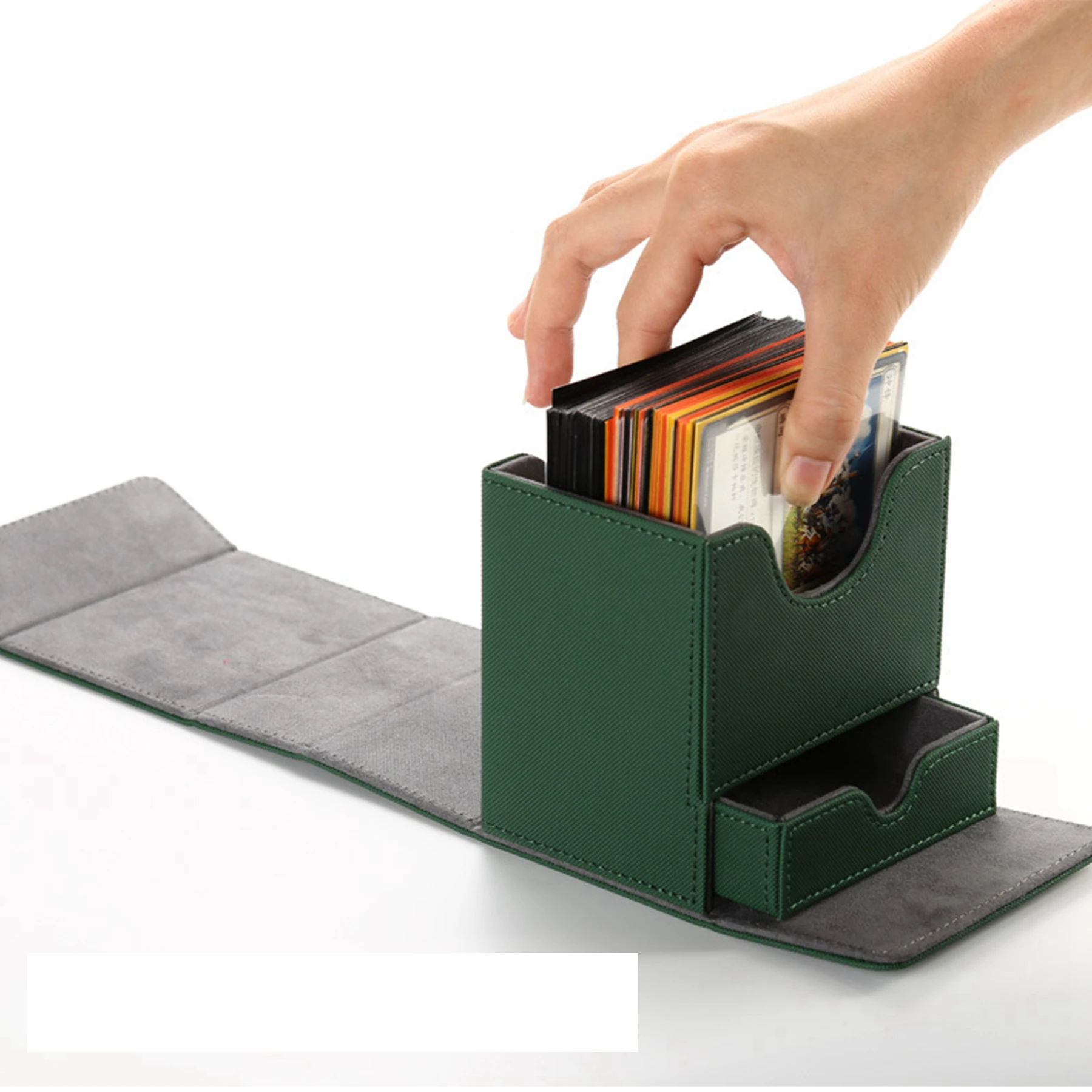 Hot Sale 80+ Card Deck Boxes With Magnetic Locking Horizontal Trading Card Case Custom Deck Box For Magic/Yugioh/TCG