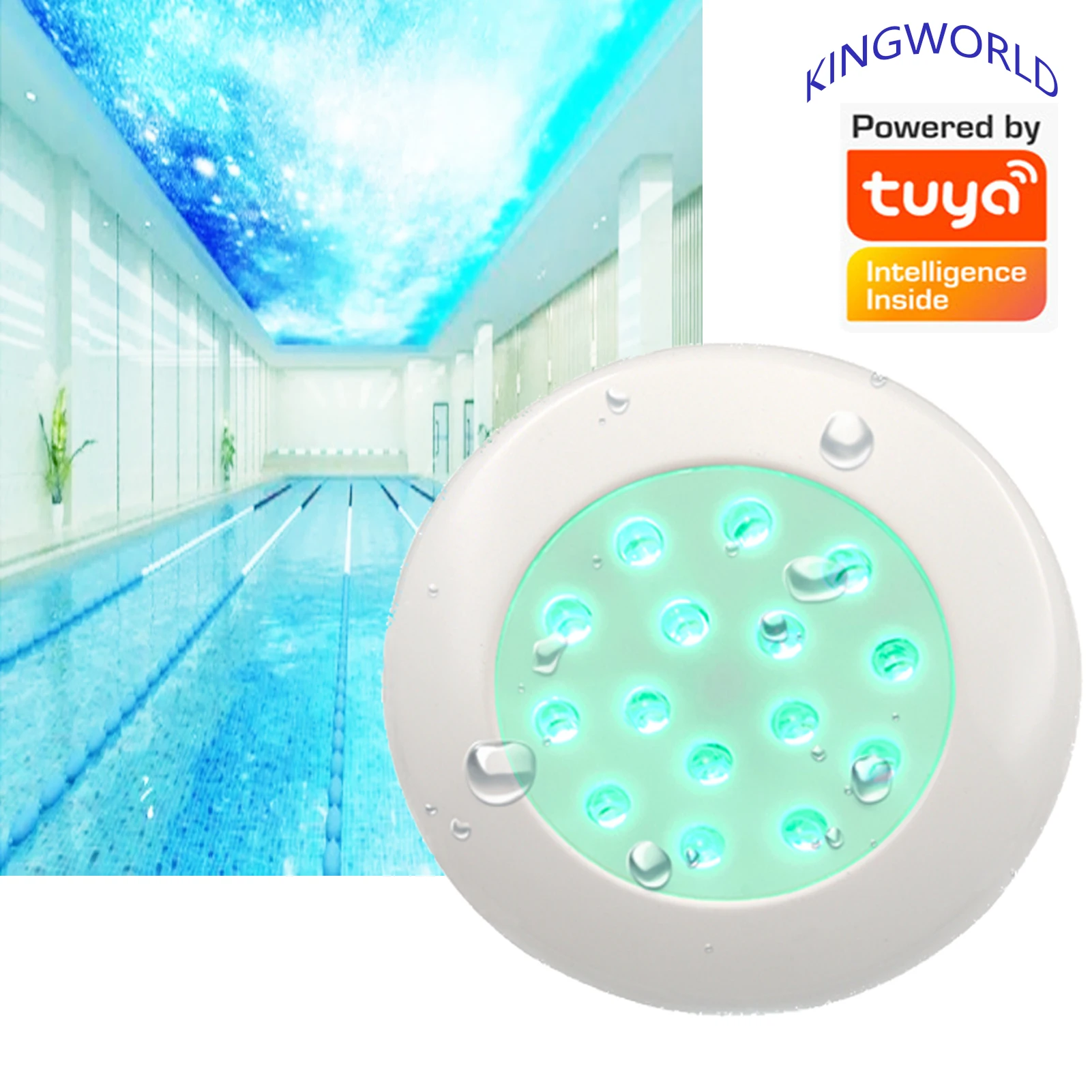 Led 7W 9W Tuya Google Play Alexa  Wifi Smart App Resin filled IP68 Swimming Pool Lights