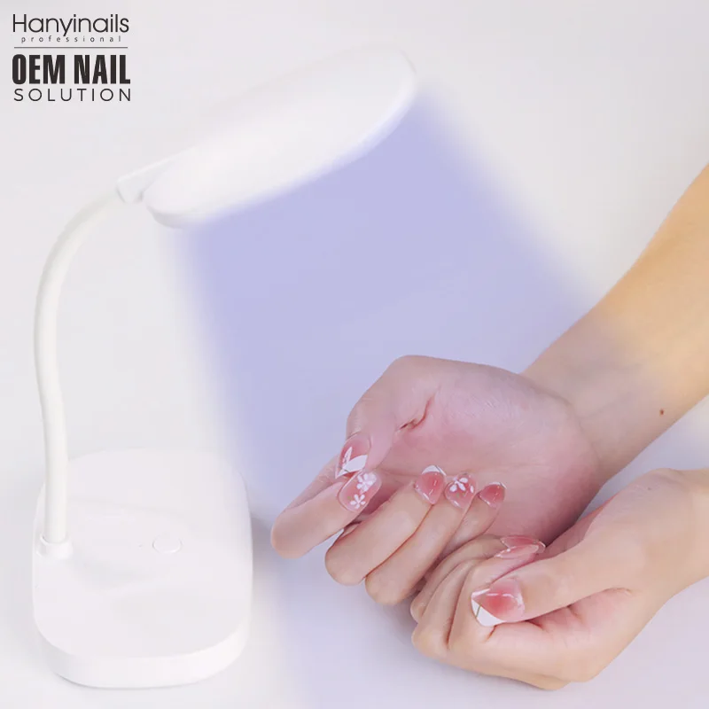 Hanyinails Professional Manufacturer Rechargeable Nail Lamp 12w rechargeable fast drying uv led nail lamp