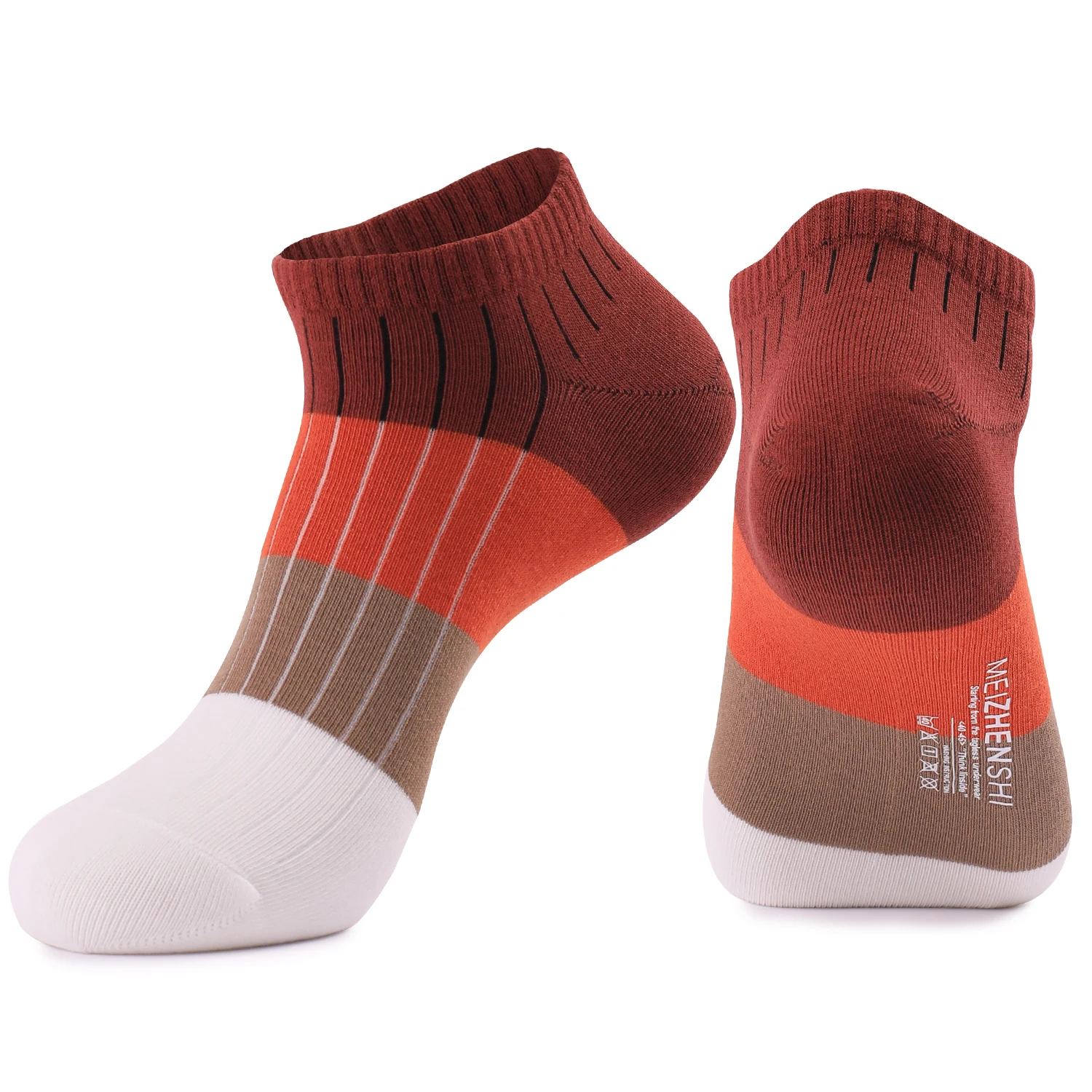 Wholesale 100 Cotton summer  ankle socks   Custom Dress Fashionable colored   Mens  Breathable striped socks