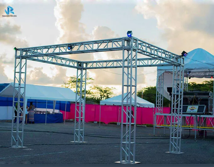 aluminium lighting truss aluminum 1.0-2.0m truss totem kit for mobile djs events aluminium stage truss