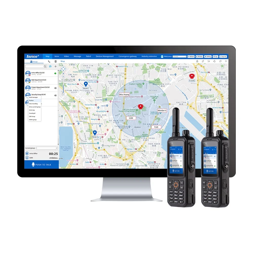  Аналоговая UHF SIM-карта Двусторонняя радиосвязь GSM WCDMA внутренняя связь рация Inrico