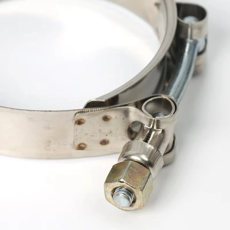 Stainless steel V-shaped groove clamp T-shaped bolt Strong radiator hose clamp