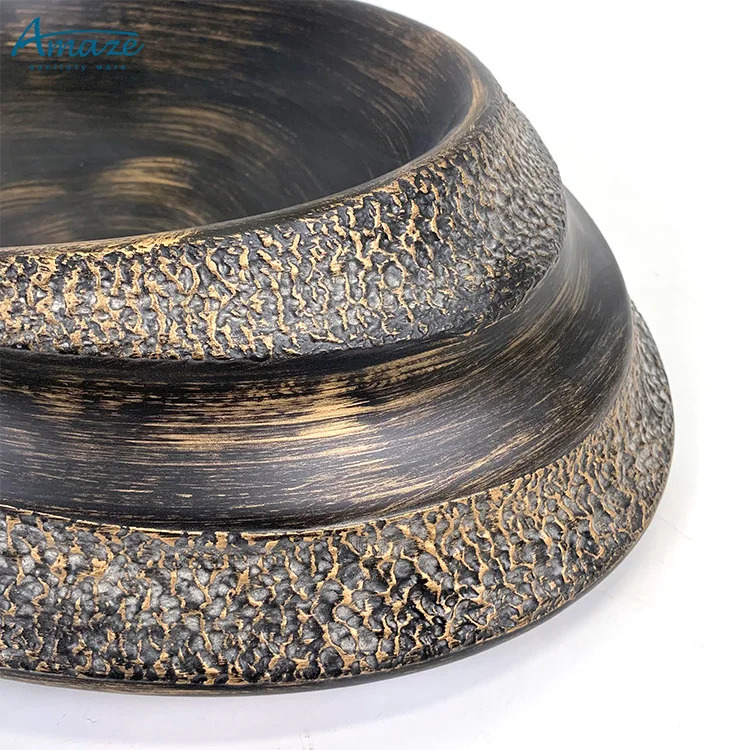 Hotel good quality luxury ceramic washbasin oval marble design bathroom sink hand wash basin