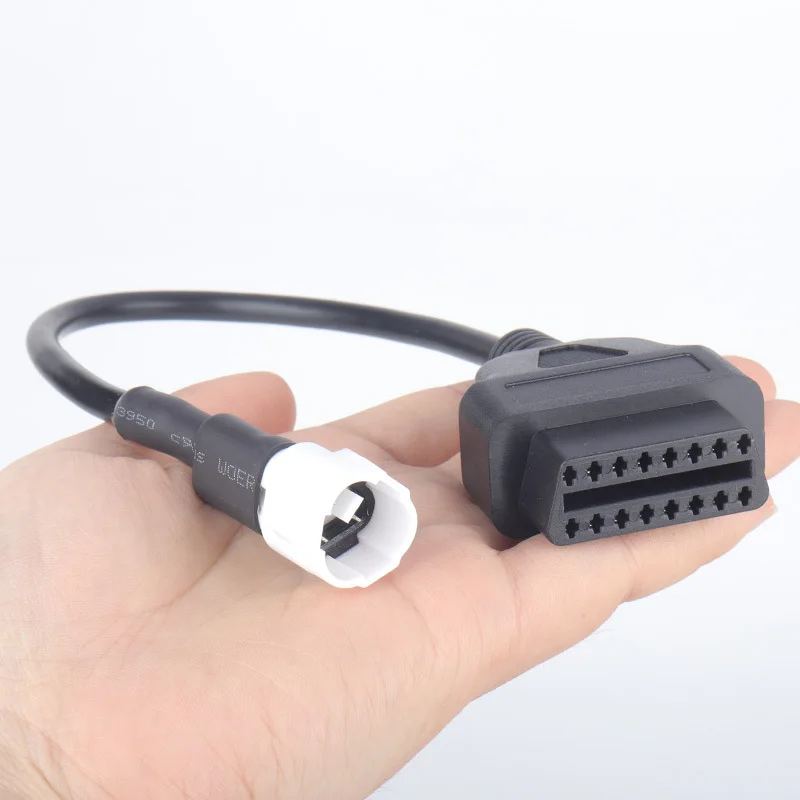 Motorcycle Cable OBD2 adapter 3 Pin To 16 Pin OBD Diagnostic Connector Cable Replacement For Motorbike Yamaha YZF MT YS