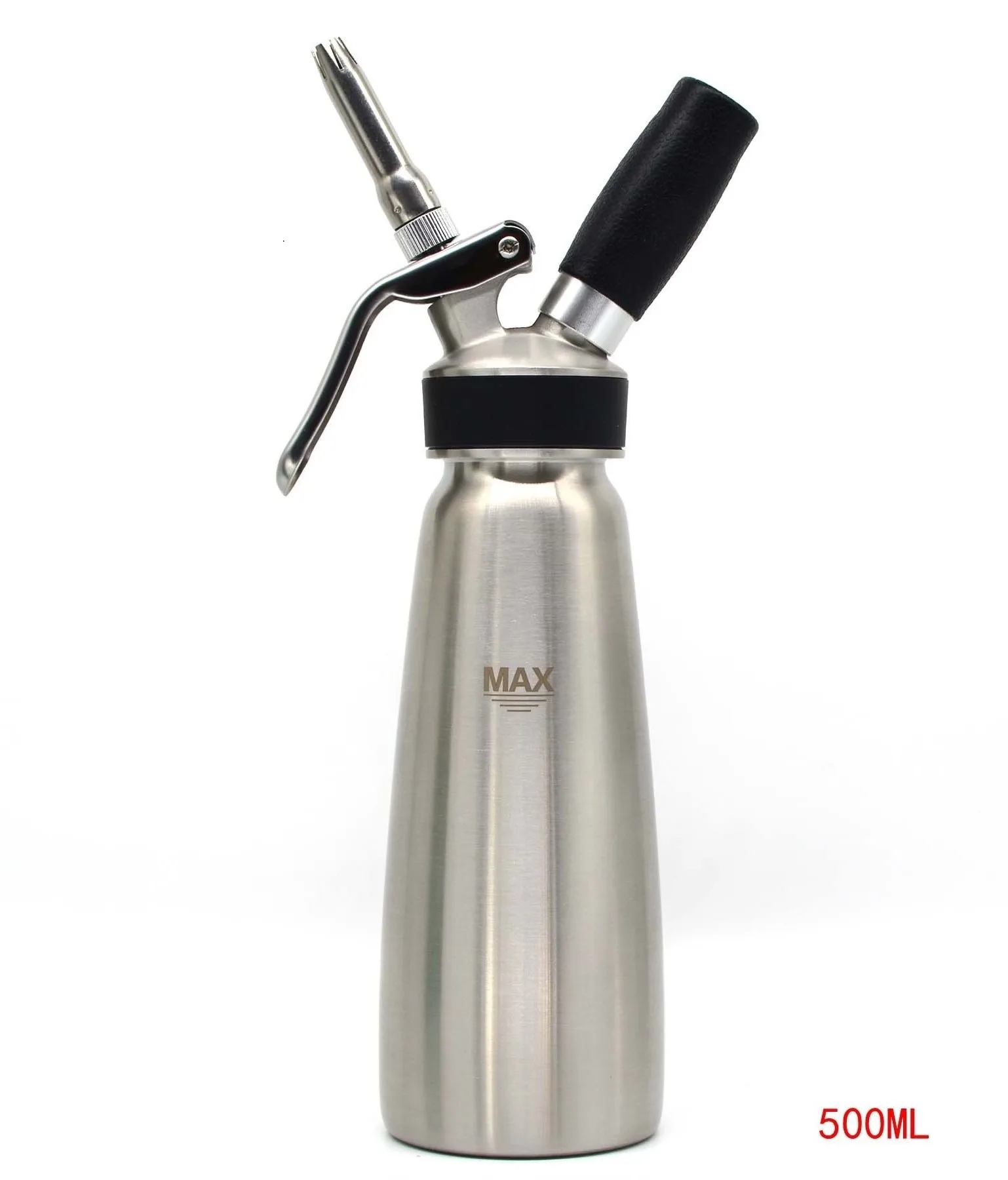 Amazon Hot Sale 500ML Stainless Steel Cream Whipper Dispenser with Retail Box Black Silver Red White