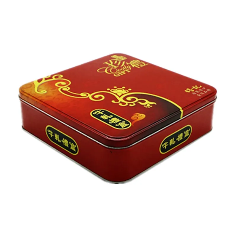 
Custom embossed or printing mint square shape tin boxes metal box for canyd 
