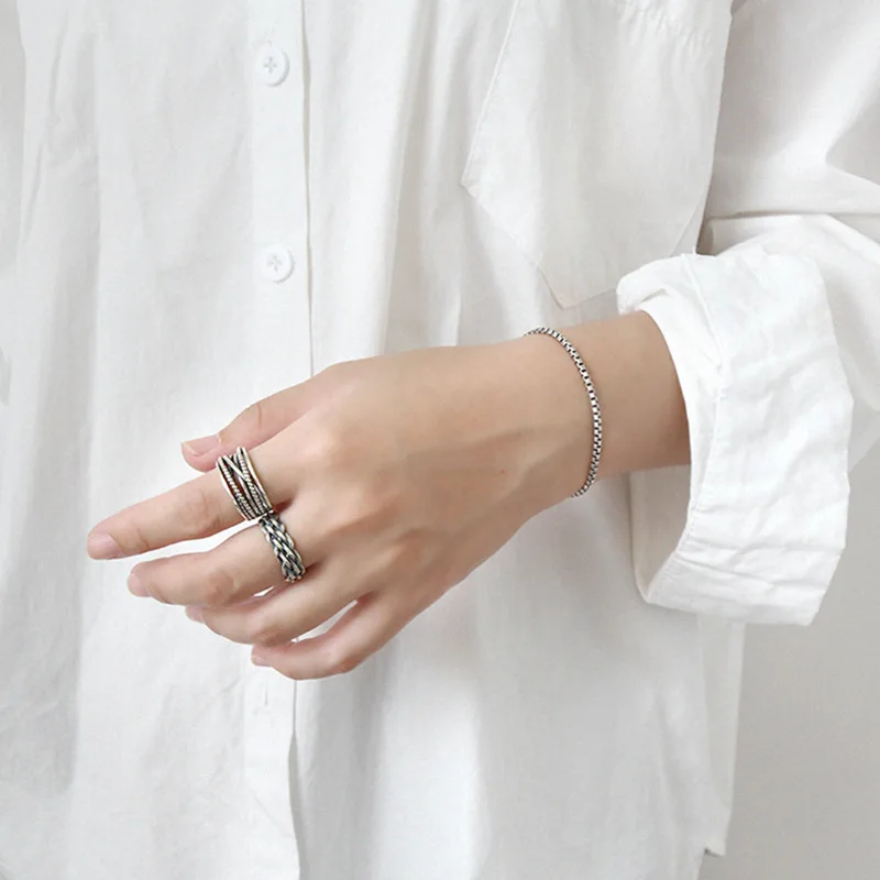 925 Sterling Silver Bracelets Vintage Chain Bracelets For Women