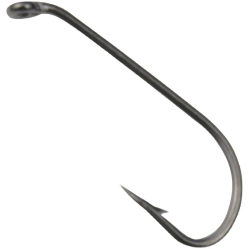 China wholesale Matt Black long Shank Carp Hooks Fishing Hooks hair rigs fishing hook