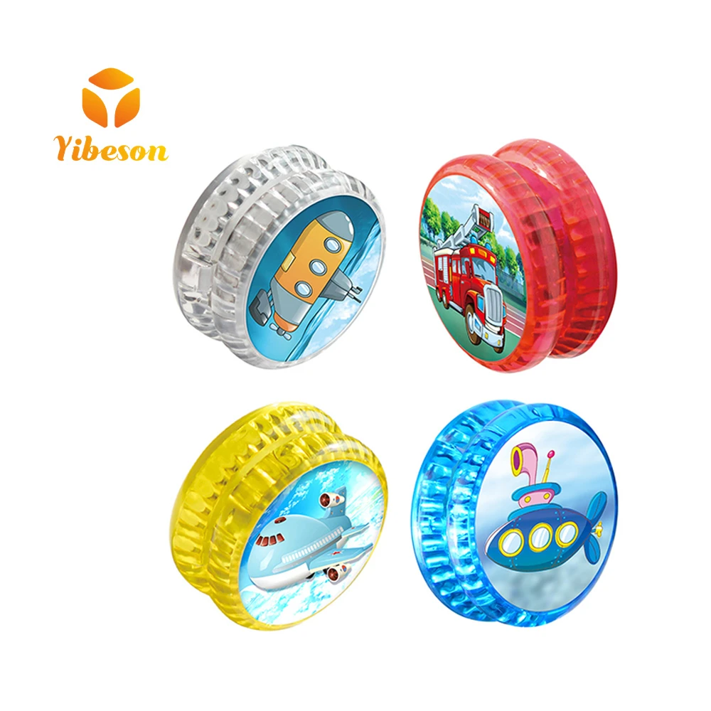 Shantou Manufacturers Children Education Traffic Theme Retractable Yo Yo Ball Toy Cheap Plain Led Flashing Light yoyo
