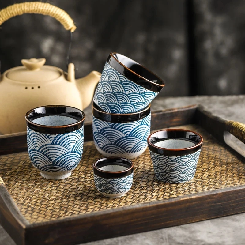 High Quality Customized Porcelain Sake Cup Cappuccino Tea Cup Japanese Ceramic Coffee Mug Without Handle