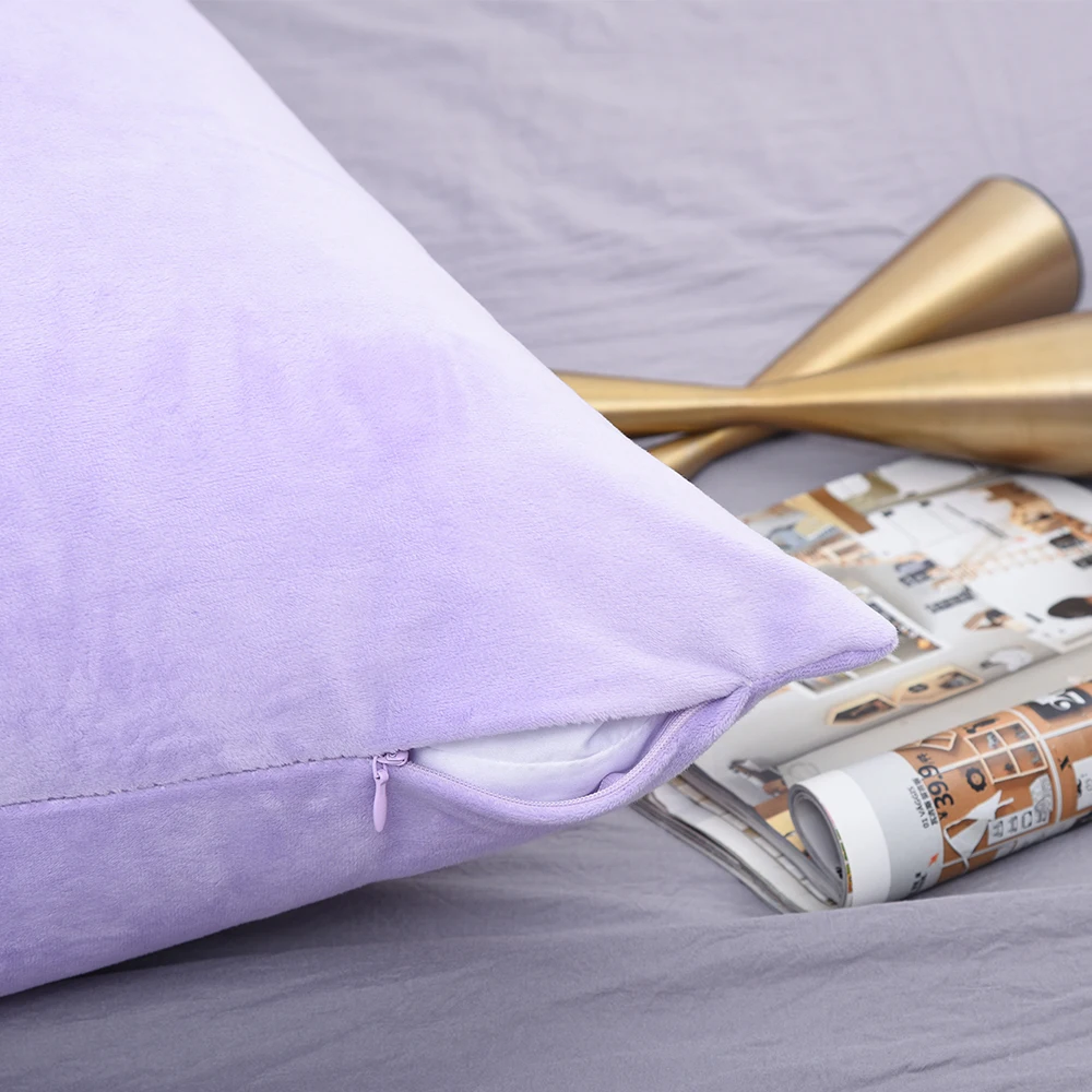 Solid color custom rectangle pillows cover long body pillow china factory price in stock