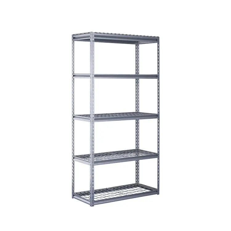 Metal Storage Rack for Easy Installation Boltless Standing 5 Layer MDF Shelf Wire Shelving