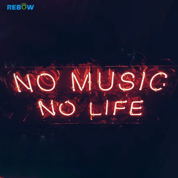 Rebow No Moq Japan Acrylic Led Neon Sign Custom Made Neon Sign Good Vibes Only Neon Sign For Wall