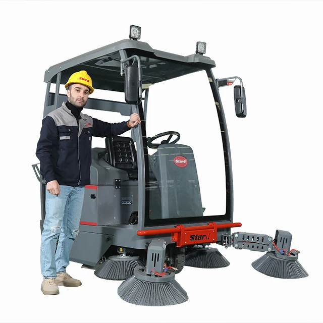 Sterll Great Suction Ride On Road Floor Sweeper Street Cleaner Industrial Vacuum Sweeper Machine