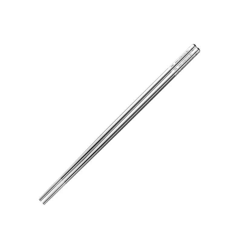18/10 Stainless Steel Hollow Anti Scalding Half Square Chopsticks Reusable Metal Tableware Chopsticks
