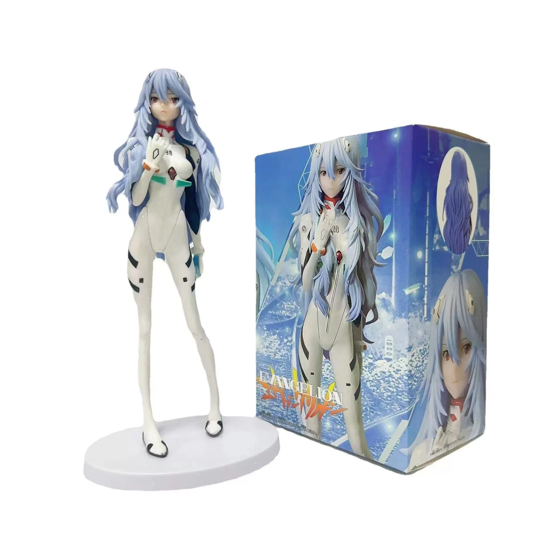 22cm Japanese Cartoon Anime Character Ayanami Rei collectible Collection Toy Anime PVC Figures