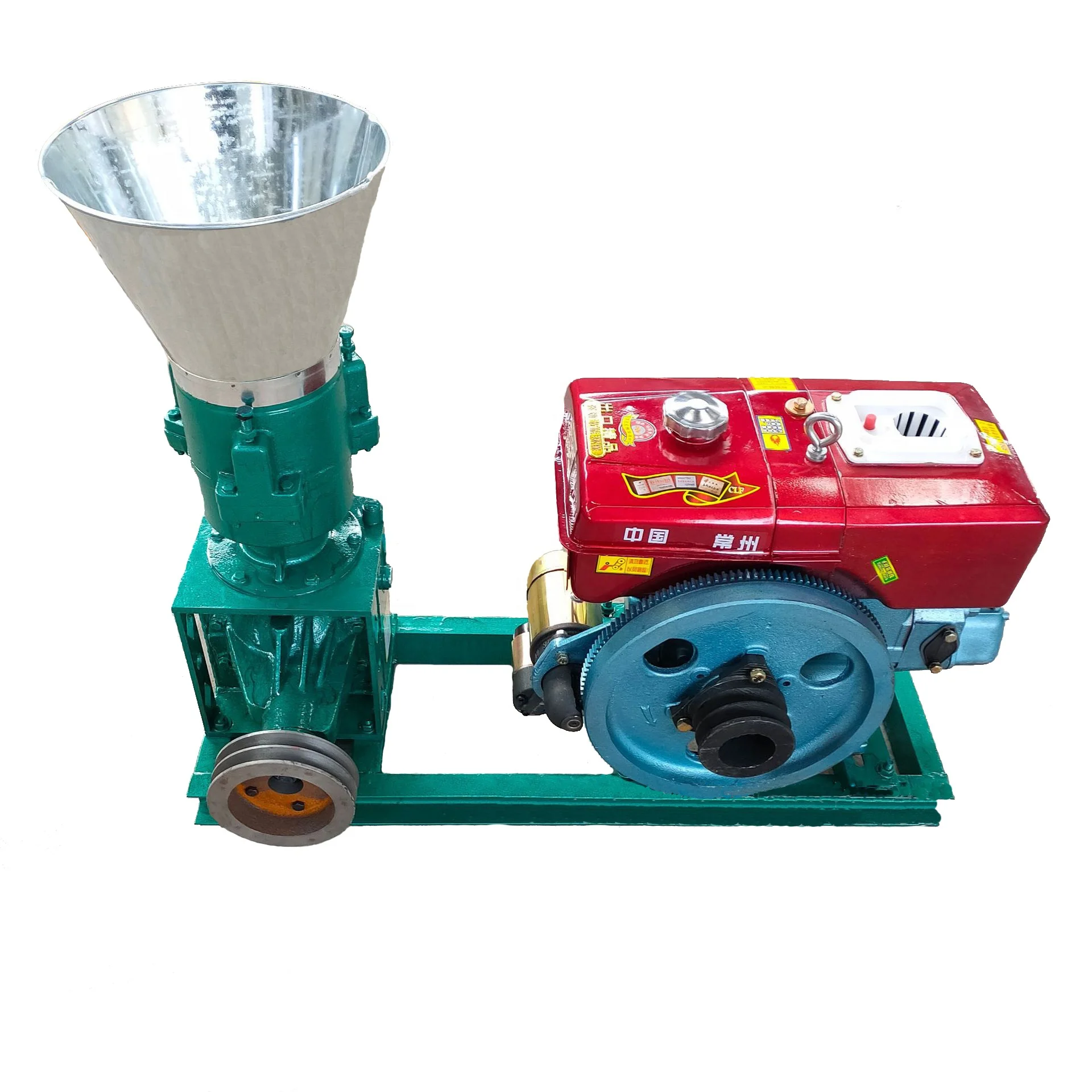 Factory price 100~150 kg/h Diesel engine animal fodder feed pellet machine cattle feed pellet making machine