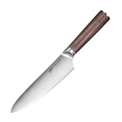 OEM&ODM Kitchen Knives 8 Inch Meat Cutting Knives Walnut Handle Stainless Steel Durable Sharp Cooking Chef Knife