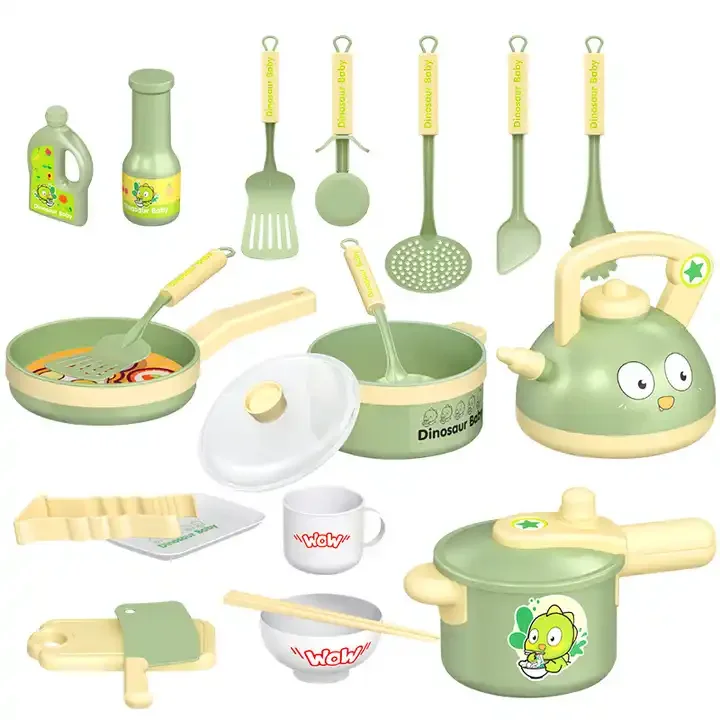 DIY Food Kids Kitchen Creative Play Set Accessories Toddler Cooking Play Set Fakeing Cookware Appliance Utensils