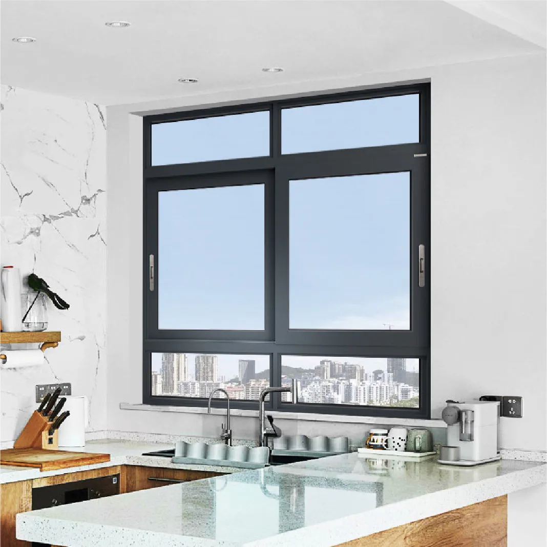 Factory price Aluminium glass sliding windows aluminum horizontal sliding windows