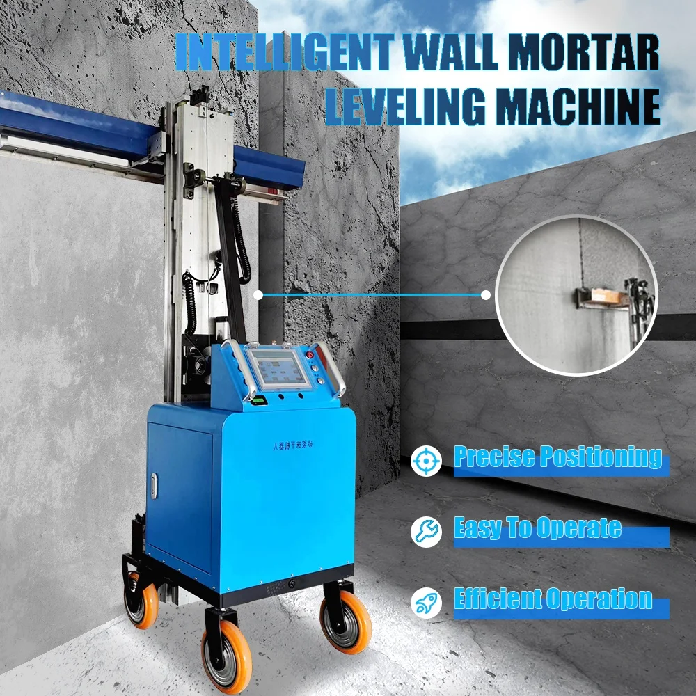 Gypsum Robot Automatic Wall Screeding Plaster Finishing Render Mortar Spray Machine China Price For Cement