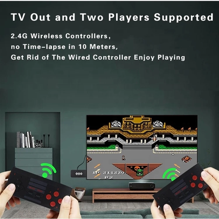 628 классических ретро-игр 2 4 ГГц беспроводное управление игровая консоль HD TV Video Out игрока джойстик на Рождество новогодние