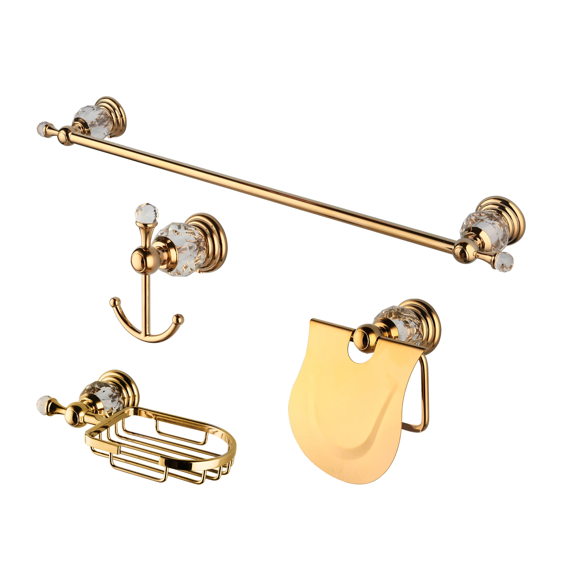 JIENI bathroom set Gold with parts Towel Rack Towel Ring Paper Holder hook up Bathroom Accessories