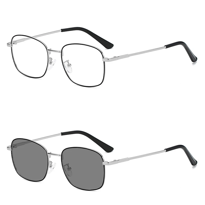 photochromic gafas de sol para mujer gold metal rectangle retro glasses frames optical oculos de grau latest eyeglass frames men