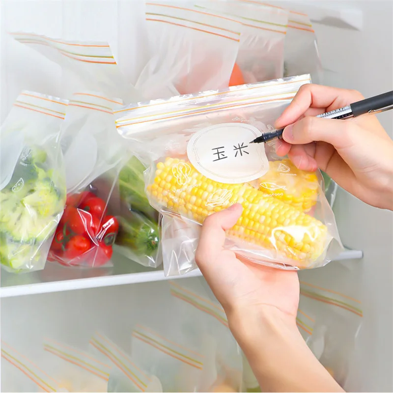 Reusable Frozen Food Grade Package Storage Fruit Vegetables Kitchen Fresh Keeping Ziplock Plastic Bag Packaging Pouch