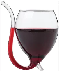 Горячая Распродажа 300 мл бокал вампира для красного вина прозрачная стеклянная кружка термостойкая чашка с питьевой трубкой