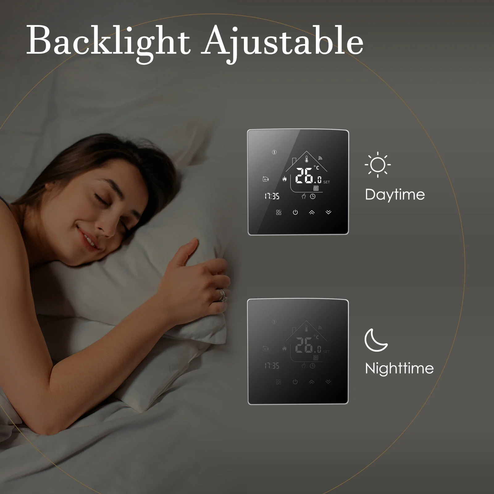 Room heating control Wifi smart thermostat for 16A electric or 3A water heating system