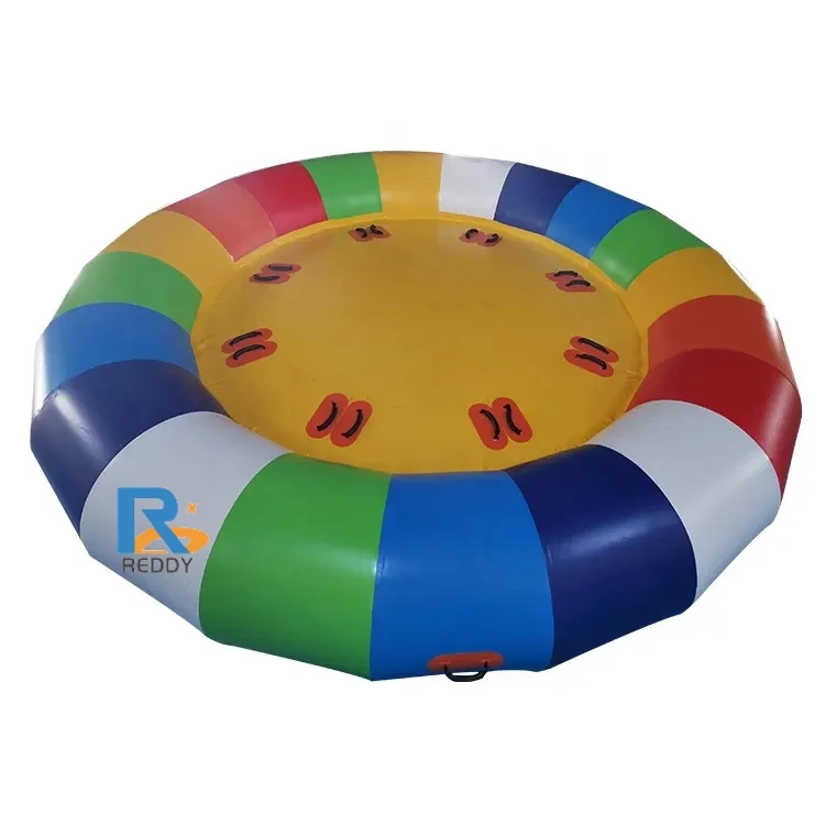 Water Sport Game Disco Boat Towable Water Toy Inflatable Spinning UFO Towable Tube