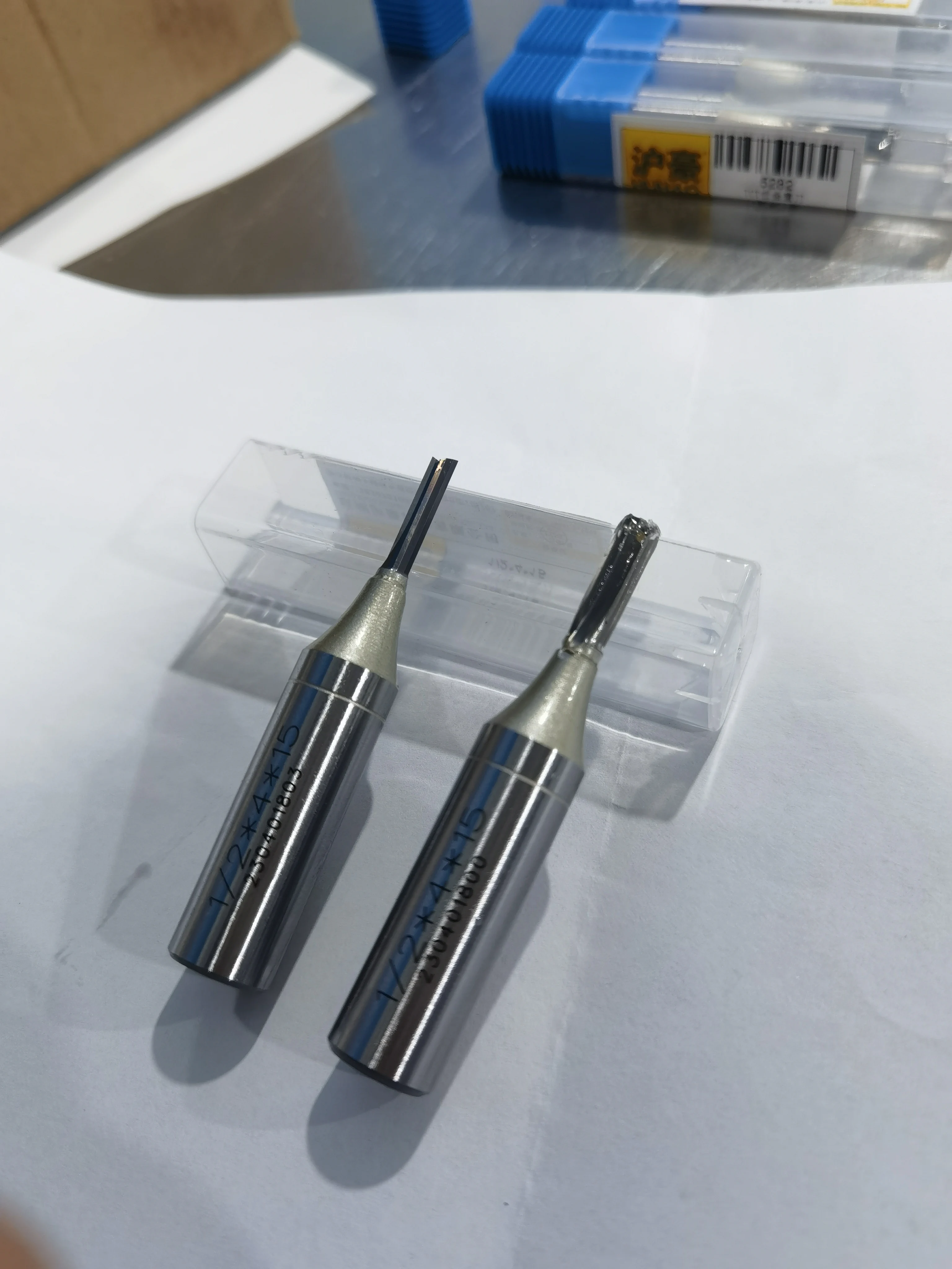 Фреза для фрезерного станка с ЧПУ твердосплавная фреза прямая по дереву 1/2 и 1/4 хвостовик