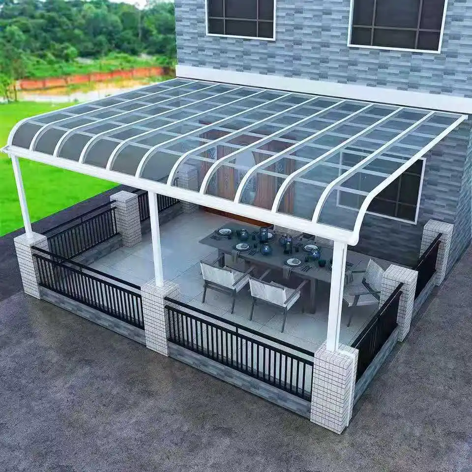 Free Standing Garden Restaurant Aluminum Patio Cover Polycarbonate Awning Front Door Canopy