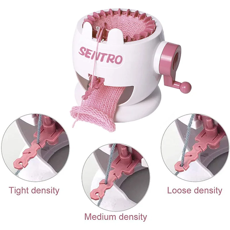 Smart Weaver Knitting Round Loom, 22 Needles Knitting Loom Machines Weaving Loom Kit for Sock, Hat