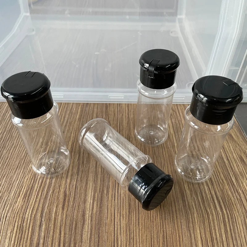 Herb And PET Spice Jars Wholesale Pepper Bottles Spices Plastic Seasoning Bottle Shaker Containers For Spice Powder