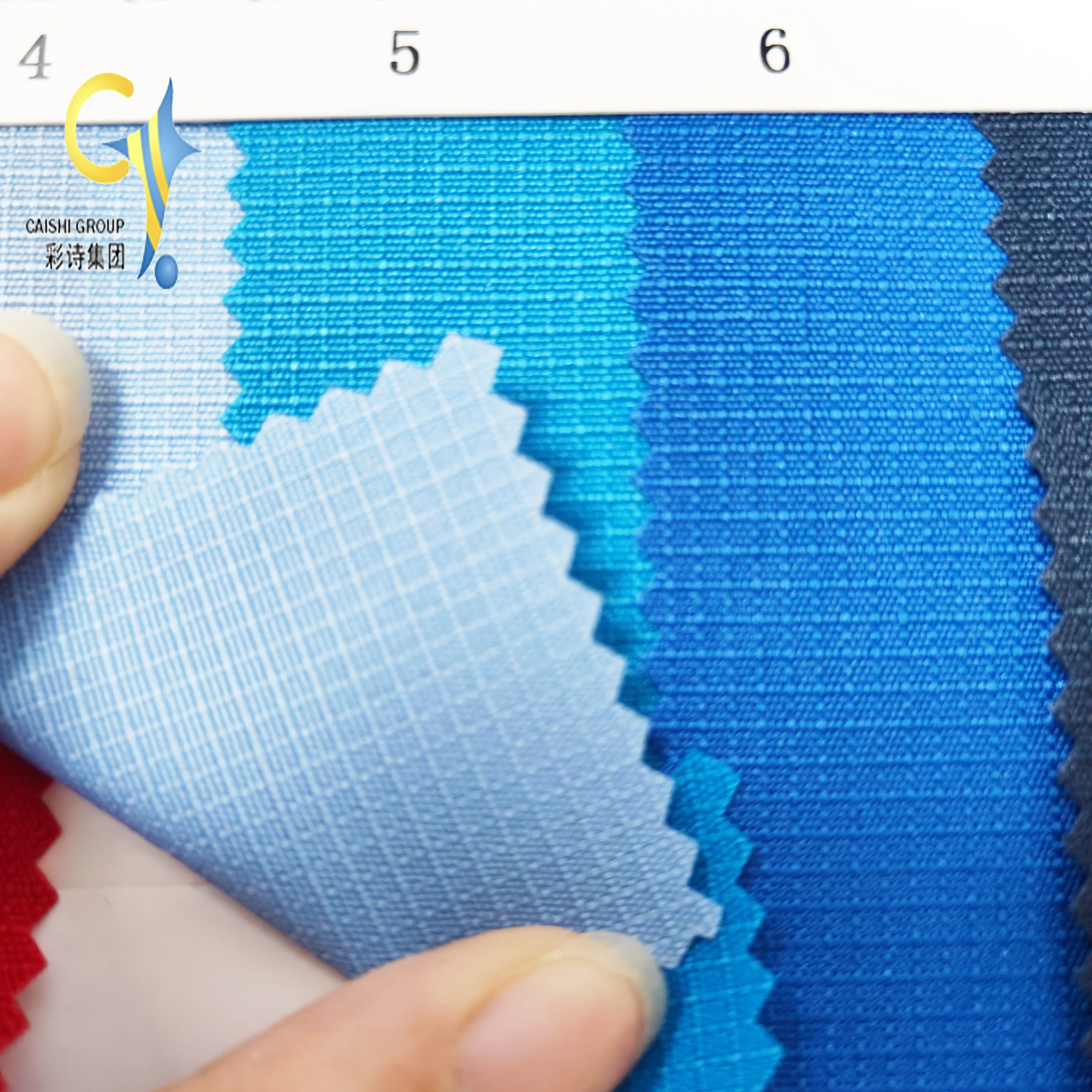 Fashion Rpet fabric 100% polyester ZY-065 150D ribstop RIP with PU coated for bag Luggage Outdoor oxford fabric