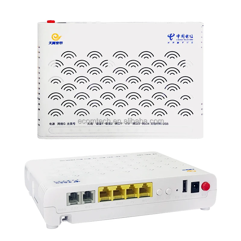  Недорогой ZTE EPON использованный ONU F460 V5.0/V5.2 4FE + WIFI мост PPPoE/route английская прошивка ONT работает на olt v-sol hdv c300