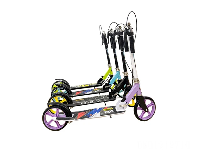 Child Summer Indoor Outdoor Sport Competitive Game Interactive Gift Big Wheeled Scooters Toys Multi Style With Handbrake For Kid