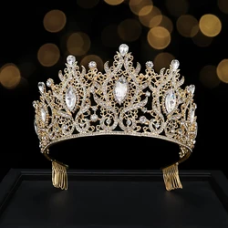 custom tall beauty crown tiaras with combs champagne  pagne tiara crown