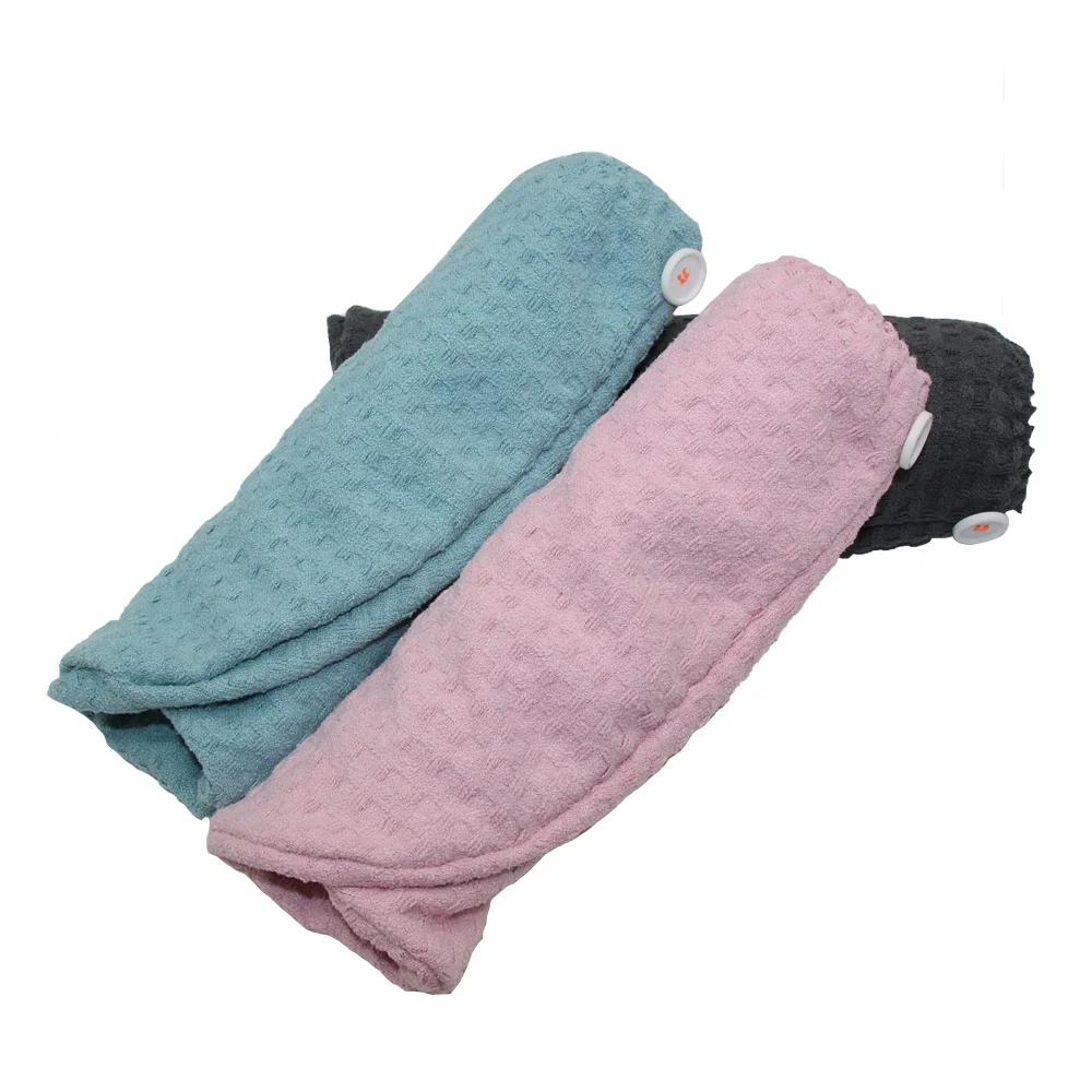 Microfiber Hair Towel Turban For Women Soft Salon Dryer Hair Scrunchies Hair Towel Wrap Waffle Shampoo Head Towel