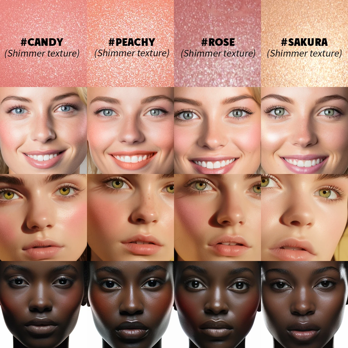 High Quality Professional Luxury Multi-Use Hot Pink Blush Balm Cute Mini Lip & Cheek Tint Creamy Glowing Blush Dark Skin Tones