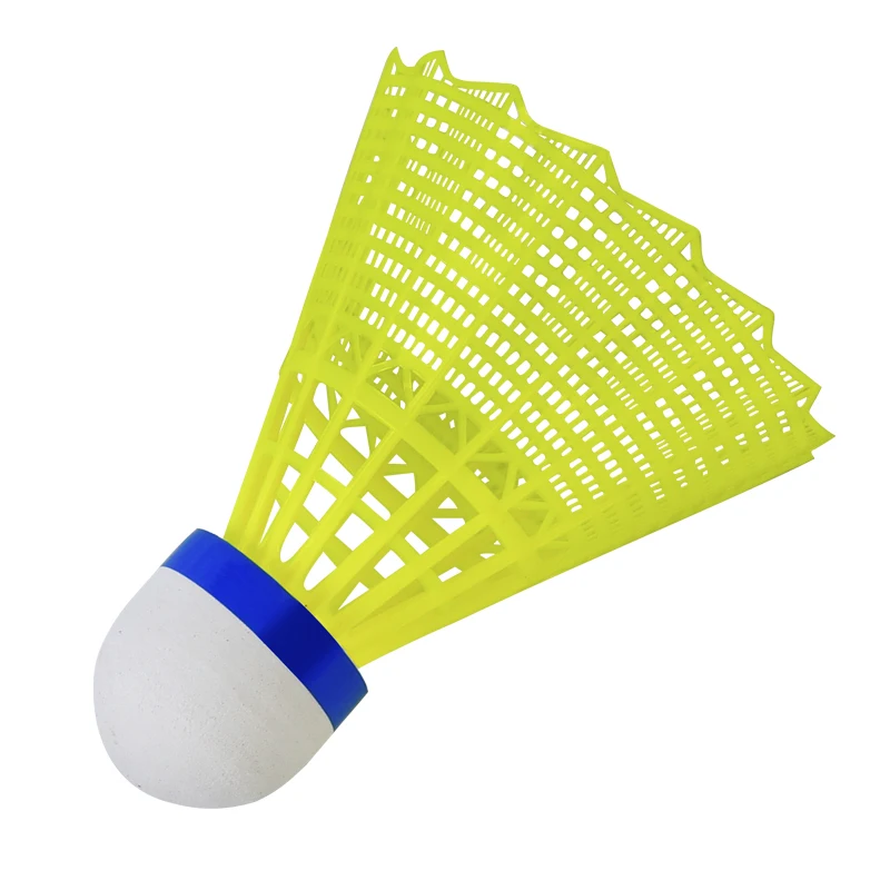 wholesale factory high quality nylon badminton shuttlecock durable yellow shuttlecock