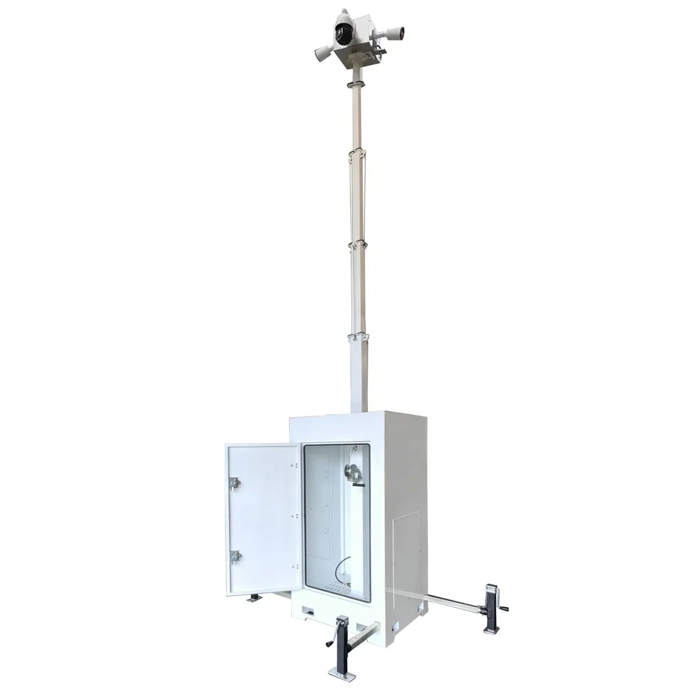Mobile Camera Towers Compact Surveillance Tower for Power Plants Monitoring