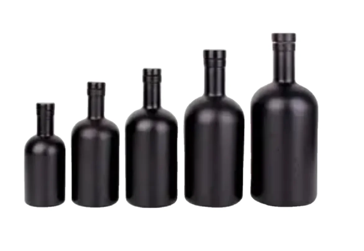 Empty Liquor Spirits Glass Whiskey Bottles 500ml  Wine Glass Bottle Whiskey Mountain Bottles For Vodka Gin Whiskey