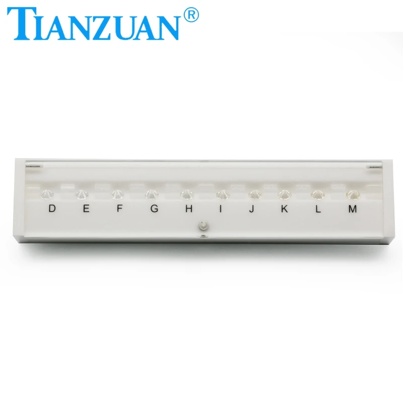 D to M  white color round shape with laser letter moissainte stone  diamond grade  colour tester master stone set