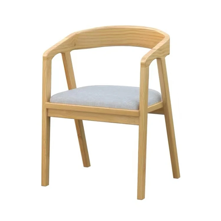 High quality Nordic solid wood dining chairs bucket chairs armrests and backrests for commercial restaurants