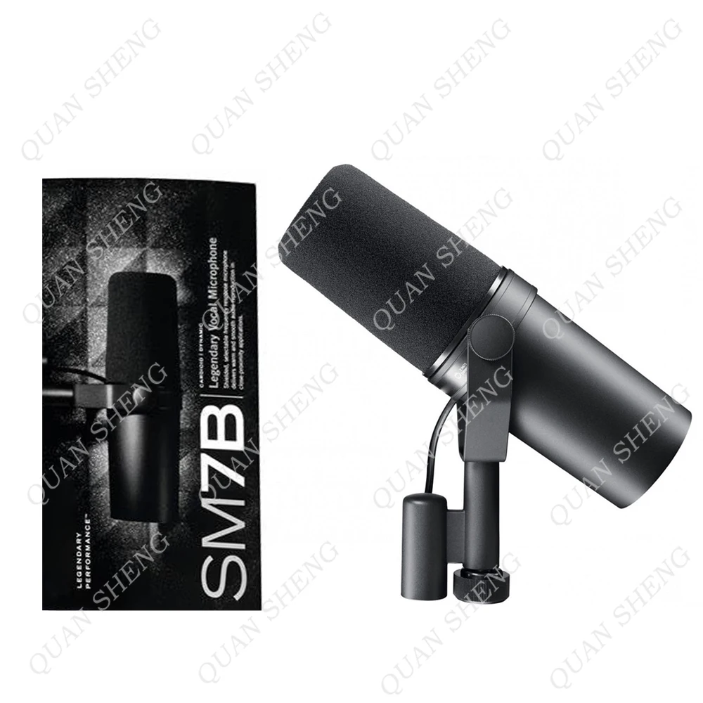 SM7B Cardioid Studio Microphone Adjustable Frequency Response Recording Podcasting Vocal Dynamic Microphone SM7B